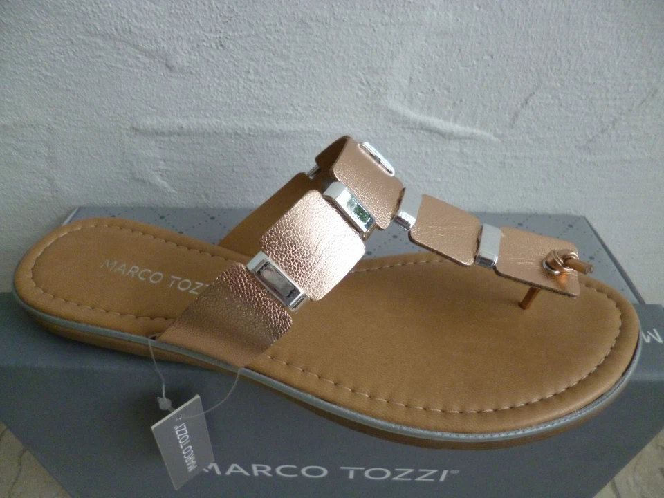 Women Marco Tozzi Toe-Post Sandal Mules Rose NEW! - Image 2 of 4