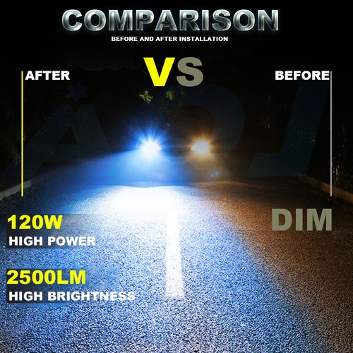 Para For Pontiac Vibe 2003 2004 2005 2006 2007 2008 faro LED+luces antiniebla 4x - Picture 6 of 20