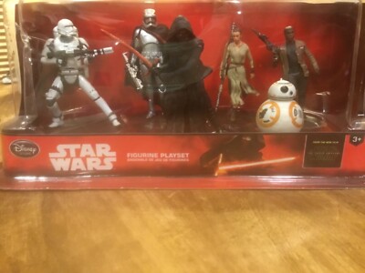Disney Store Star Wars Figurine Playset The Force Awakens 6 pc set