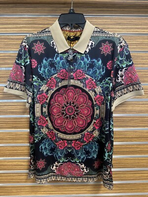 BARABAS Urban Fashion Polos with Bling Stones Top Notch Quality and Design L