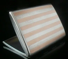 Sterling Silver Rose Gold Cigarette or Card Case, Thomas Callow & Son 1915