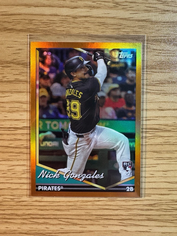 2024 Topps Archives #227 Nick Gonzales RC Rookie Orange Foil Parallel #/15 - Image 3 of 4