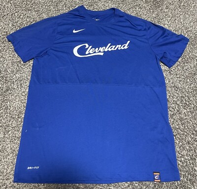Nike Men s NBA Cleveland Cavaliers Cavs Basketball T-Shirt Blue XL Athletic Cut
