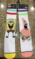 SpongeBob SquarePants Odd Socks White Crew Socks Size 6 13 Cartoon