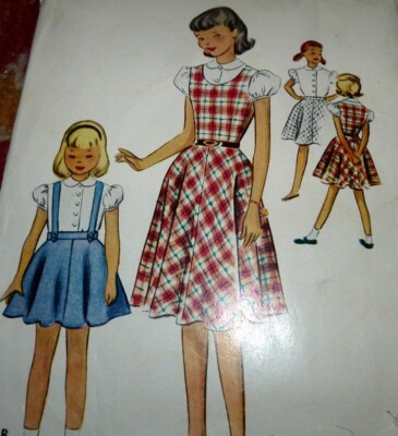 *LOVELY VTG 1950s GIRLS DRESS BLOUSE McCALLS Sewing