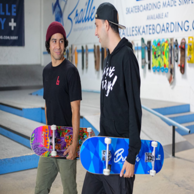 Braille Skateboarding Blue 31In X 7.75In Complete Skateboard