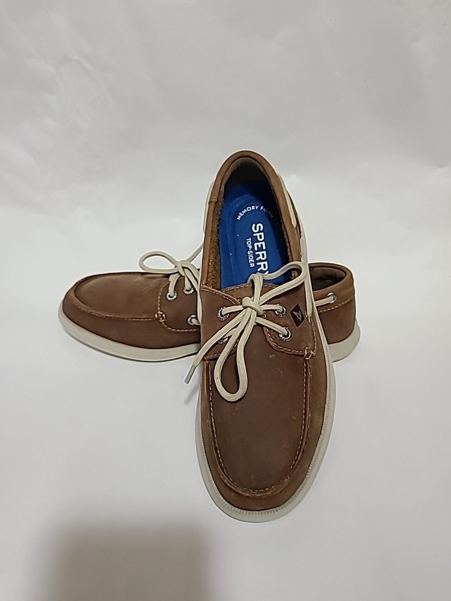Sperry Top-Sider Defender Men's 2-Eye Brown Leather Boat Sperry Top-Sider Defender Men's 2-Eye Brown Leather Boat