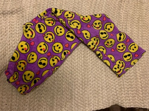 Girls Emoji Purple Pajama Pants - Picture 2 of 3