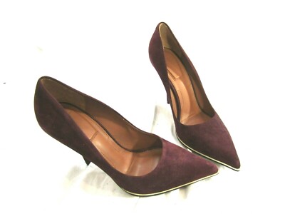 Givenchy Pointed Toe Pumps Burgundy Suede Size 38.5