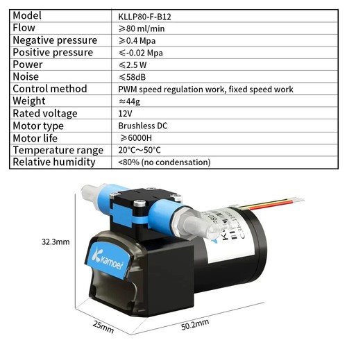 Membranpumpen bürstenlos Motor Drehzahlregelung Mini Pumpe korrosionsbeständig - Bild 7 von 15
