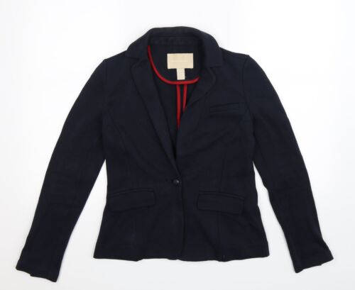 Banana Republic Womens Blue Cotton Jacket Blazer Size XS - 第 1/12 張圖片