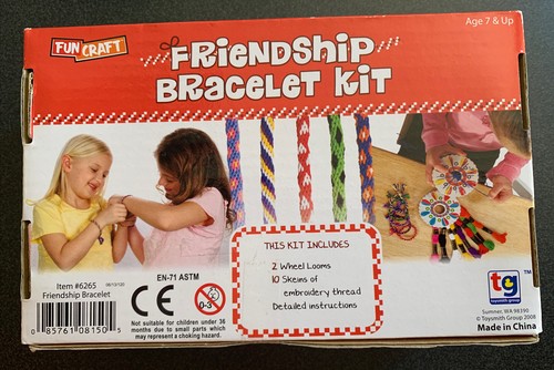 Friendship Bracelet Party Pack Art & Craft Kids Activity's Cool Thread Wheel NIB - Picture 2 of 3