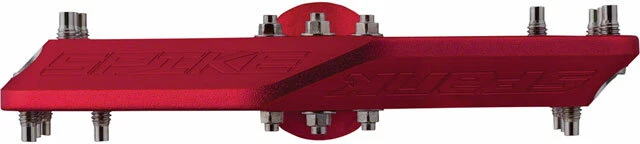 Pedales Spank Spike - Plataforma, Aluminio, 9/16", Rojo Foto 3 de 4