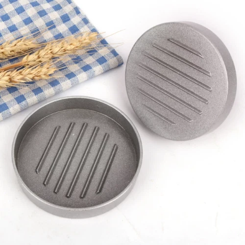 PRESSA  STAMPO PER HAMBURGER IN ALLUMINIO ANTIADERENTE GRIGLIATA BARBECUE CASA  - Immagine 4 di 4