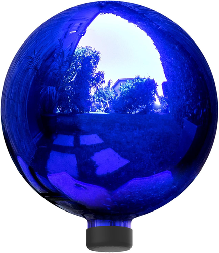 Alpine Corporation 10" Diameter Indoor/Outdoor Glass Gazing Globe Festive Yard D