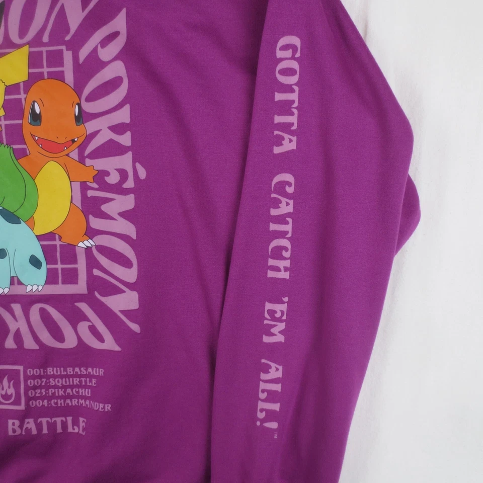 Sudadera Pokémon Gotta Catch Them All para mujer grande púrpura Pikachu Pullover Foto 3 de 4