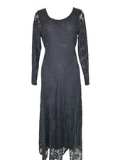 Abendkleid Cream Schwarz 38 M Damen Kleid Maxi Lang Elegant Spitze Np 99 Neu