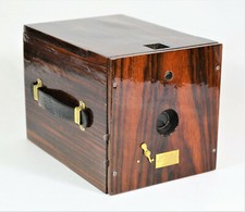 BOX CAMERA ANTIQUE 121-YEAR-OLD ANTIQUE VIVE NO. 1 ARTIST CUSTOM SANTOS ROSEWOOD