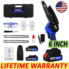 Rechargeable 6inch Handheld Electric Chainsaw Cordless Chain Saw Wood Cutter