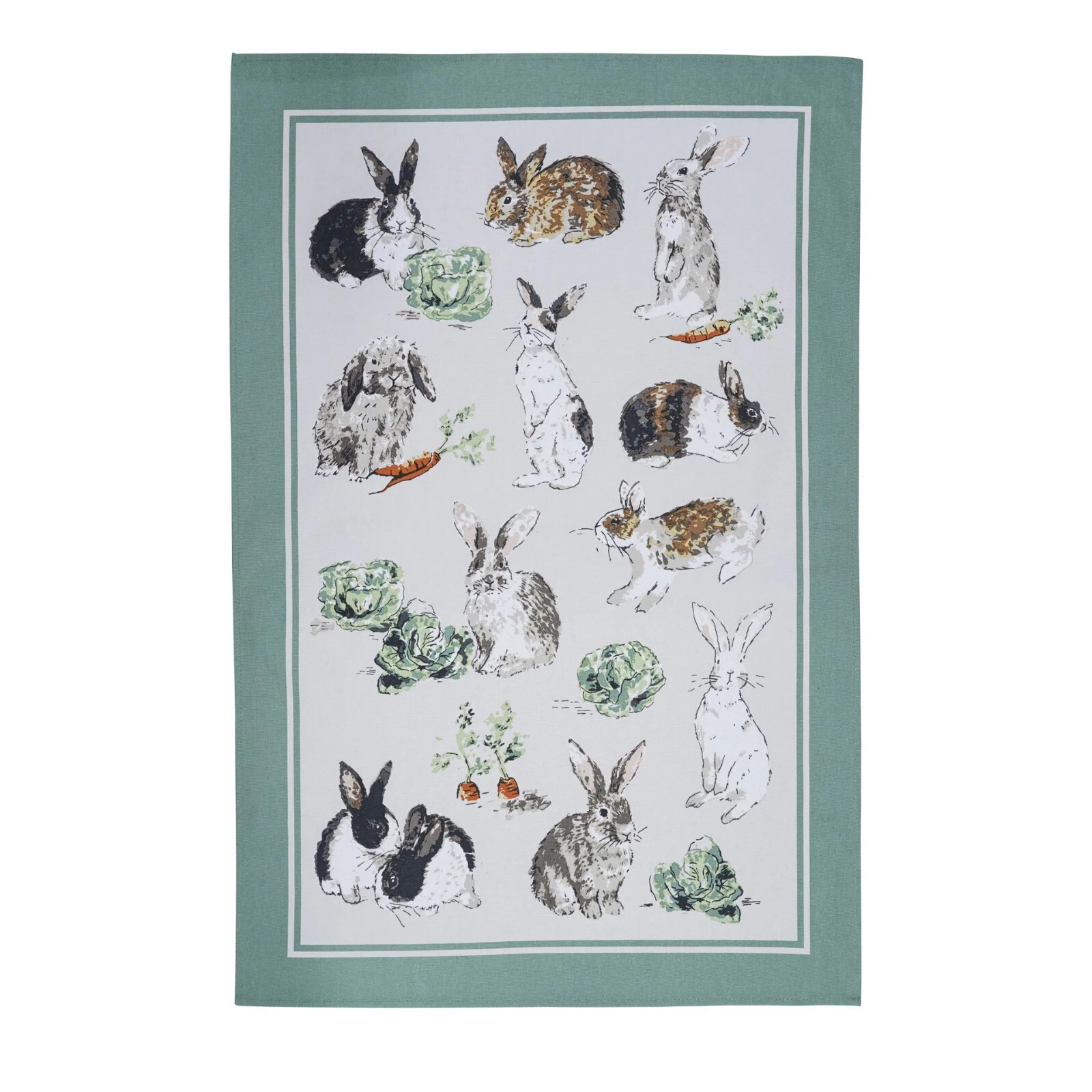 Ulster Weavers RABBIT PATCH tea towel Rabbits cotton tea towel BUNNY Bunnies pet