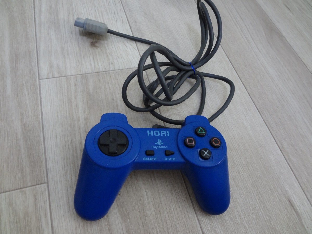 Manette Hori Pad PS1 Bleue - Modèle SLPH 00033 Japon - Pour PlayStation 1 - Occasion