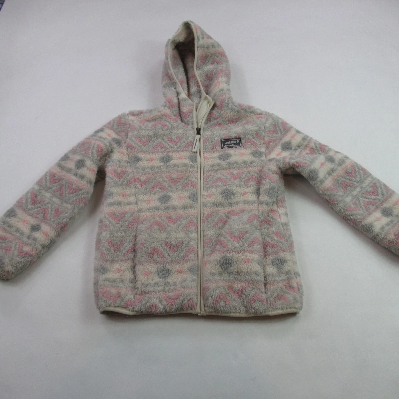 Eddie Bauer Jacket Girls Medium Long Sleeve Full Zip Lightweight Outdoor Fleece
