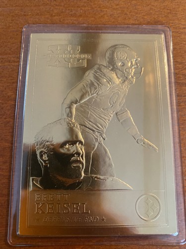 Brett Keisel Danbury Mint 2006 Steelers Super Bowl XL 22kt Gold NFL Card Rare - Picture 3 of 3