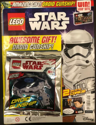 LEGO Star Wars Magazine (UK or Gernamn) with Sealed Foil Mini Set!