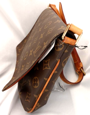 Authentic LOUIS VUITTON Monogram Musette Tango Handbag M51257