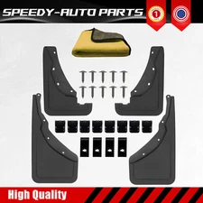 4x Front &amp Rear Mud Flaps Splash Guards Fit for 22 Ford Bronco Black