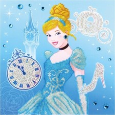 Camelot Dotz Diamond Art Kit Disney Princess Cinderella Clock Tower 12.6 X 12.6"