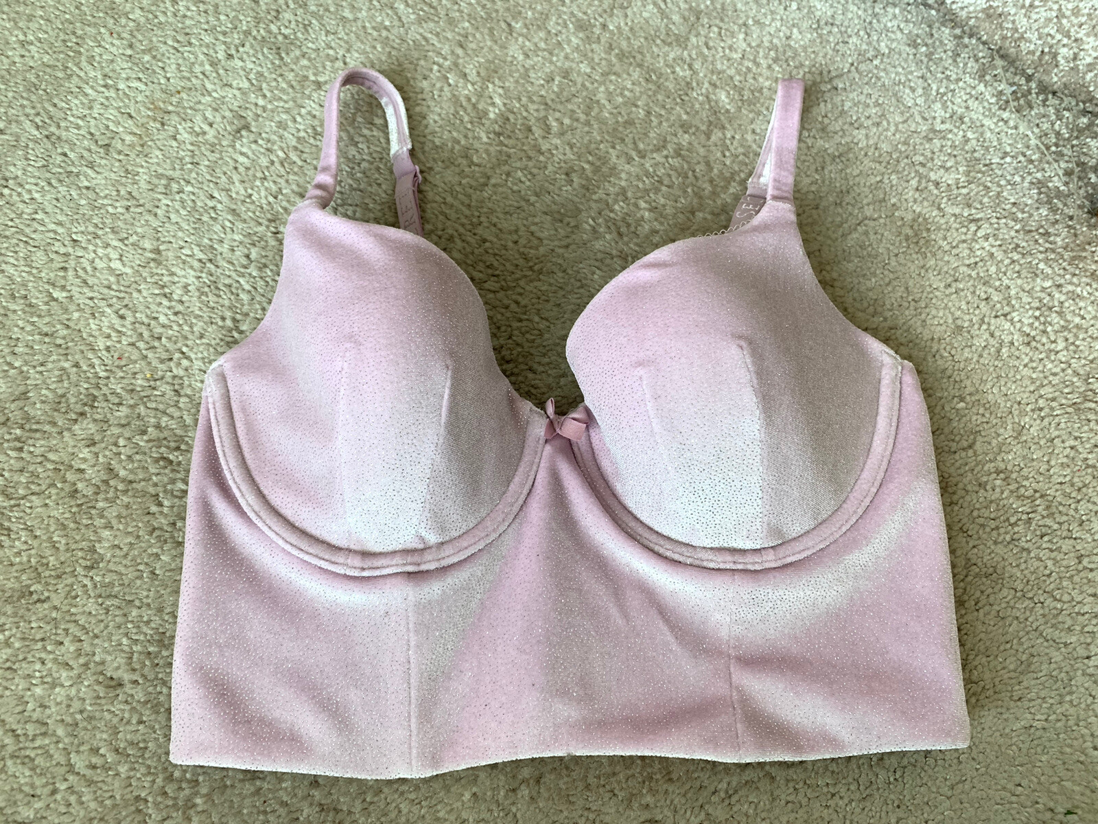 VICTORIA'S SECRET BLACK VELVET SHINE BODY BY VICTORIA LONG LINE DEMI BRA VICTORIA'S SECRET BLACK VELVET SHINE BODY BY VICTORIA LONG LINE DEMI BRA