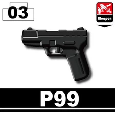 P99 Pistol compatible with toy brick minifigures Army SWAT
