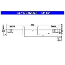 2x Bremsschlauch vorne für VW Derby 86 86C Polo 86CF 2 | 24258080