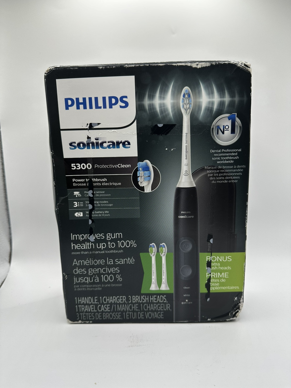 Philips Sonicare 5300 ProtectiveClean Black Electric Toothbrush Rechargeable NEW Model