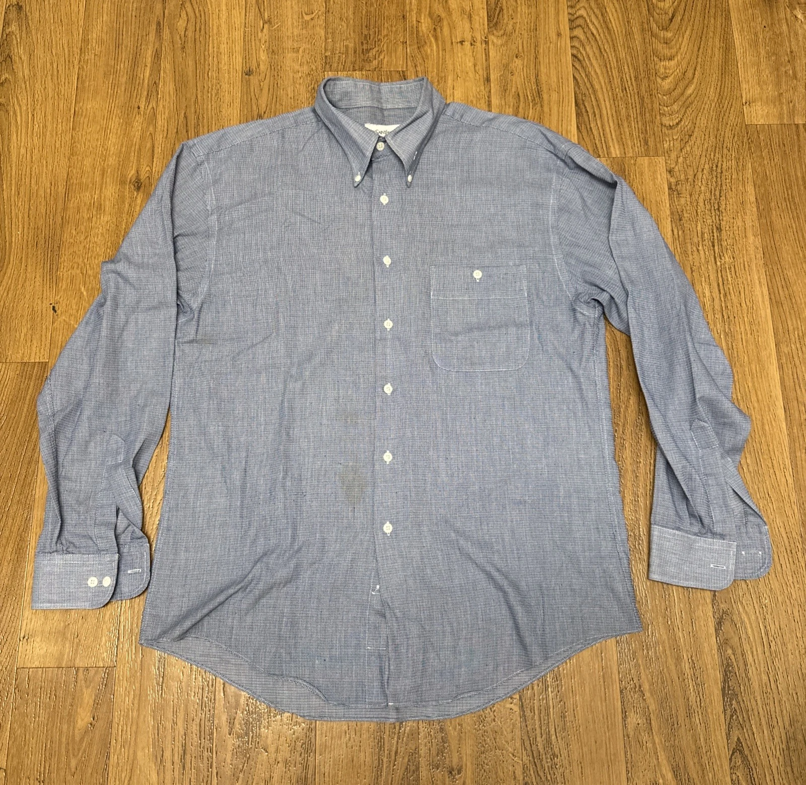 SAINT LAURENT (YSL) Camicia elegante uomo YSL Yves Saint Laurent manica lunga con bottoni 16 34 35 blu