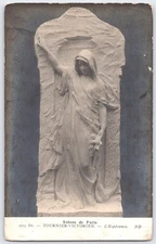 Vintage Salons de Paris Tournier-Victorien Sculpture Postcard L'Espérance
