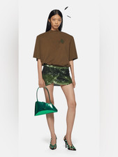 The Attico women?s Kilie oversized shoulder pad shirt sz 40 / US small
