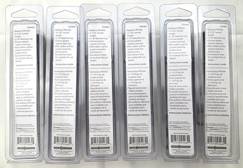 Lot of 6 Jones Stephens C25465 Pop-Up Drain Stoppers Fits Delta 5-1/32" OL - Picture 2 of 12