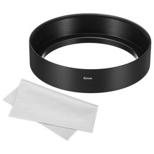 82mm Lens Hood, Standard Focus Frosted Surface Hood with Cleaning Cloth