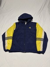 Vintage Adidas Hooded Quilt Lined Puffer Jacket Size M Outdoor Sportswear Hiking