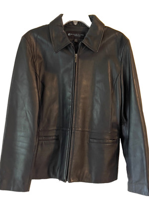 Reaction by Kenneth Cole leather jacket Wmn's Size XL Black zip up