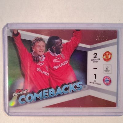 Topps Finest UCL 2024 Sheringham Solskjaer Man United vs Bayern #FC-4 38/75