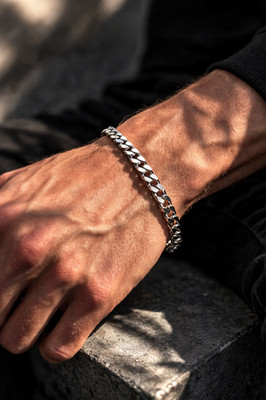 Herren Armband Edelstahl Silber | Cuban Chain Panzerkette | 21cm 5mm/7mm Schmuck