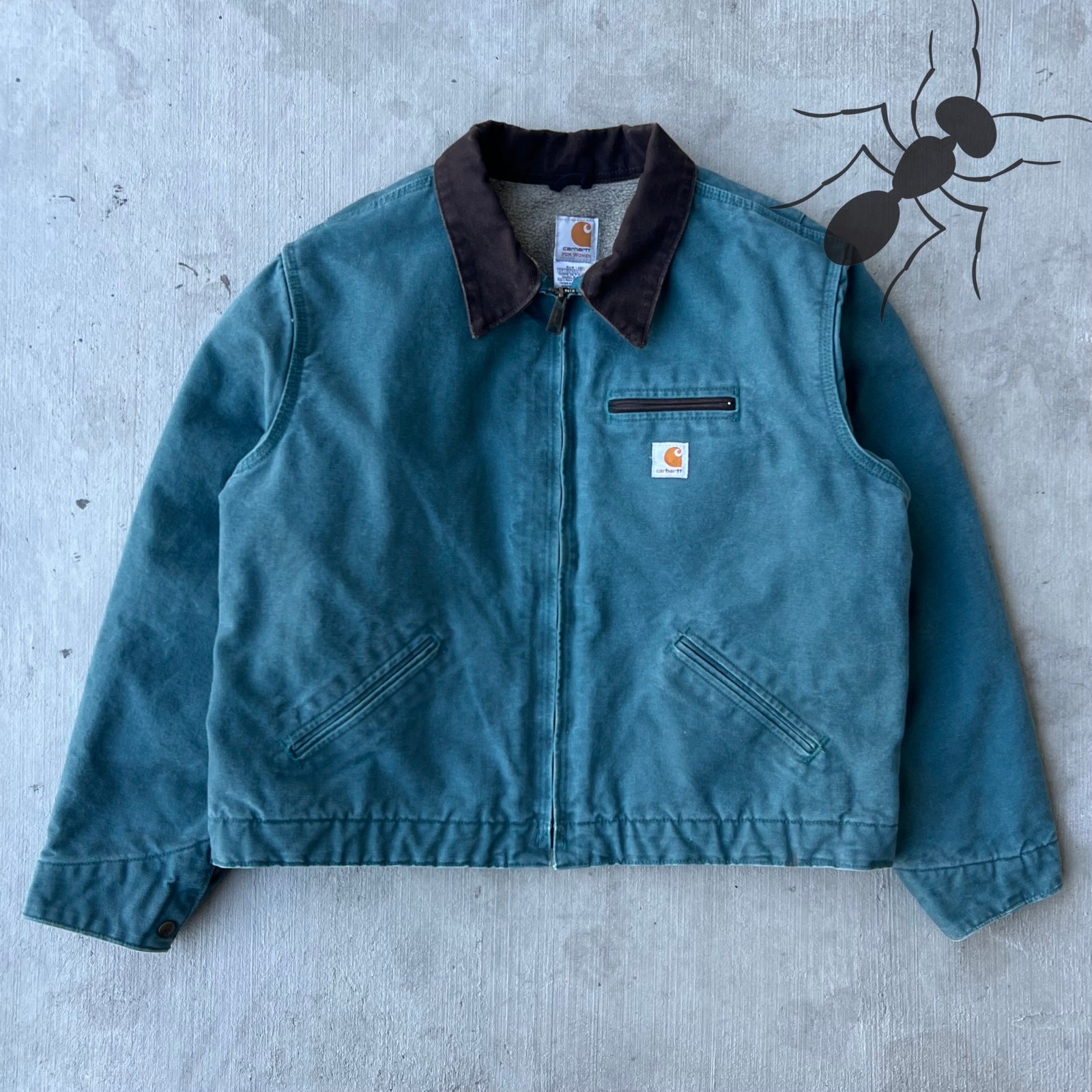 Carhartt WJ097 DTL teal green Detroit WOMENS work wear jacket