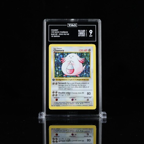 Chansey (1st Edition) graded TAG 9 for sale on eBay