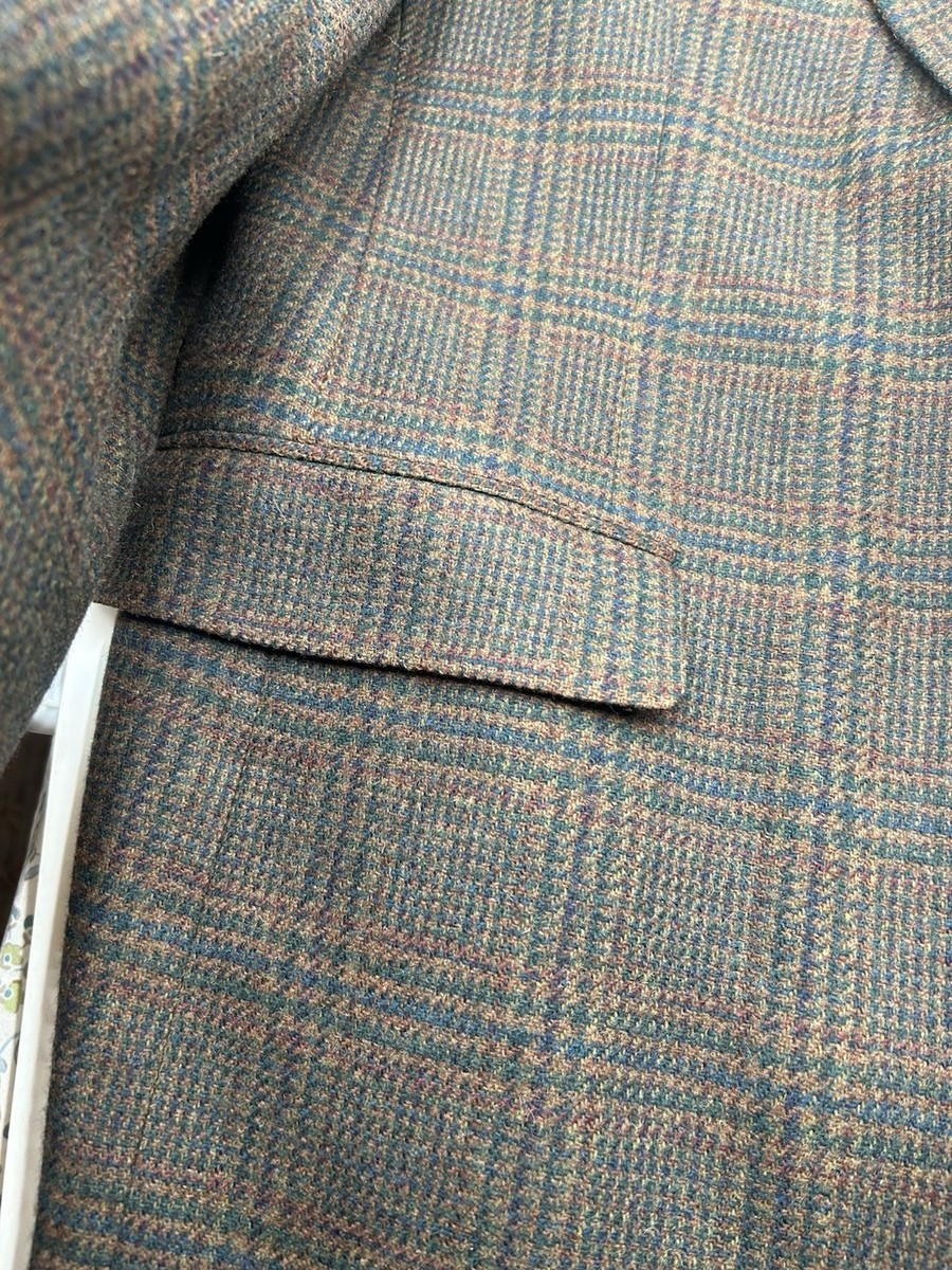 Vintage Austin Reed Size Large L 44 Pure Virgin Wool Plaid Blazer