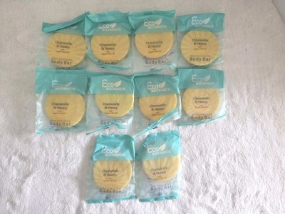 Eco Botanics Body Bar 10 Count Chamomile Honey Organic Olive Oil Travel Size
