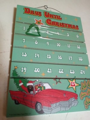 Days Until Christmas wh Tree Slide Black Paper Party 9: x 12''  Wood+Metal
