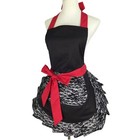  Damen Küchen Spitze Schürze Neckholder Style ärmellose Kochschürze Schöne